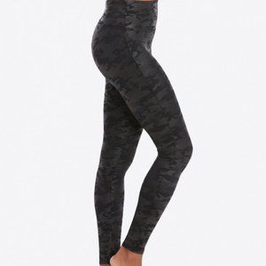 Spanx Faux Leather Camo Leggings